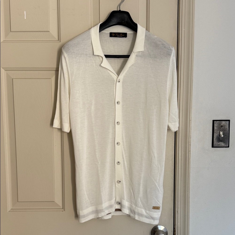 Loro Piana Cream Button Down Shirt